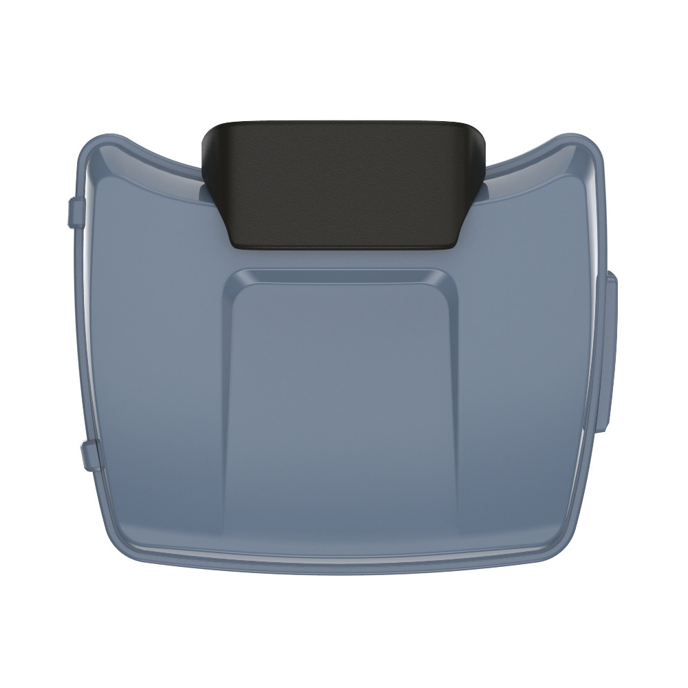 Gunship Gray Chopped Tour Pack Pad Luggage Trunk For '97-'23 Harley Touring