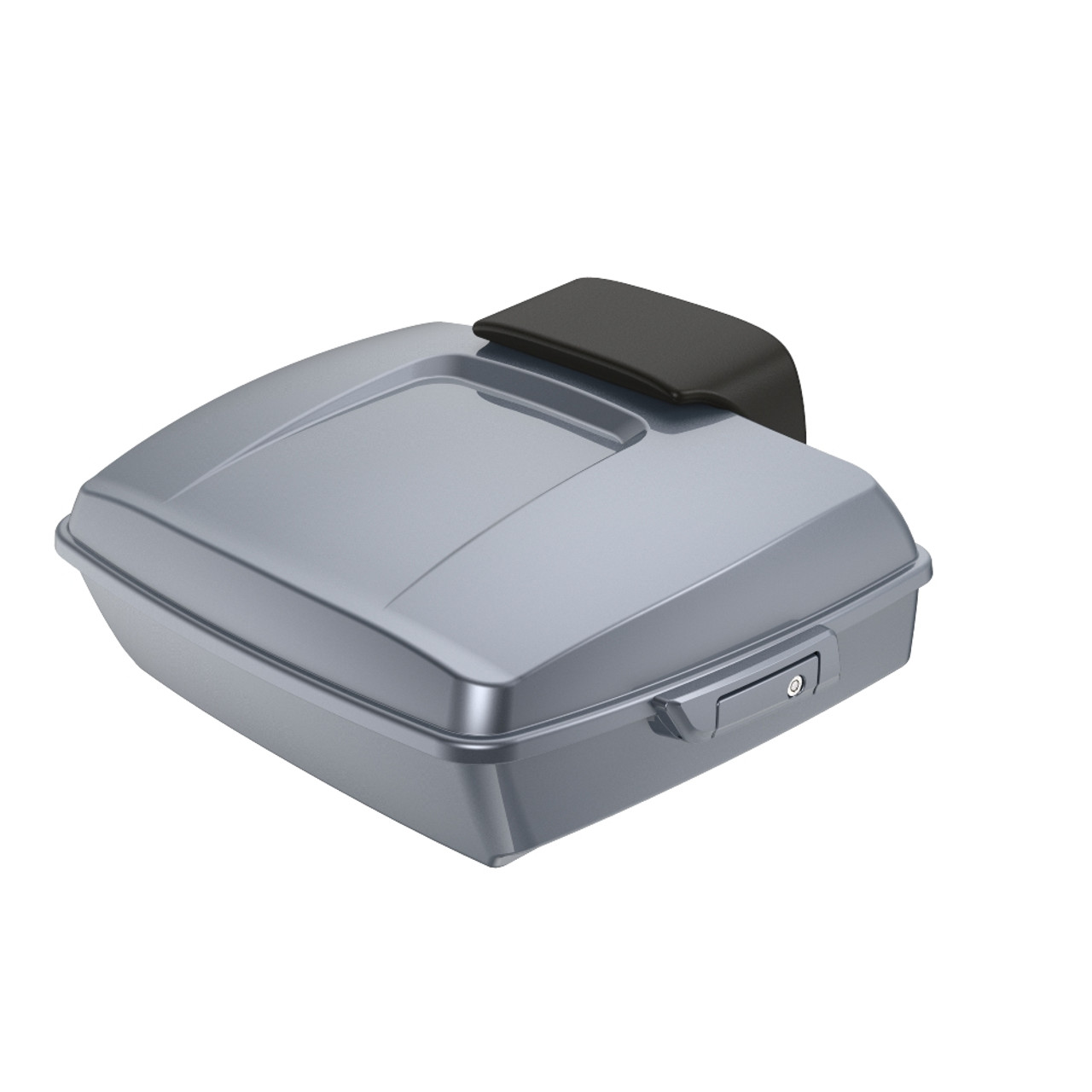 Gauntlet Grey Metallic Chopped Tour Pack Pad Luggage Trunk For '97-'23 Harley Touring