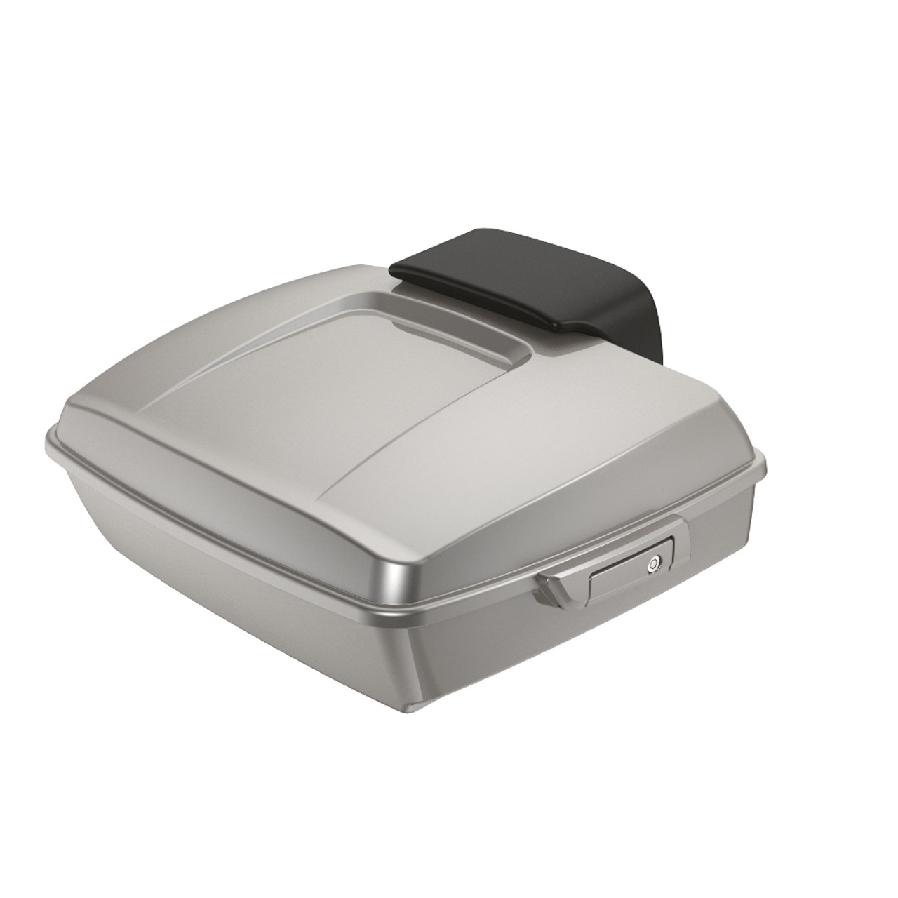 Pewter Denim Chopped Tour Pack Pad Luggage Trunk For '97-'23 Harley Touring