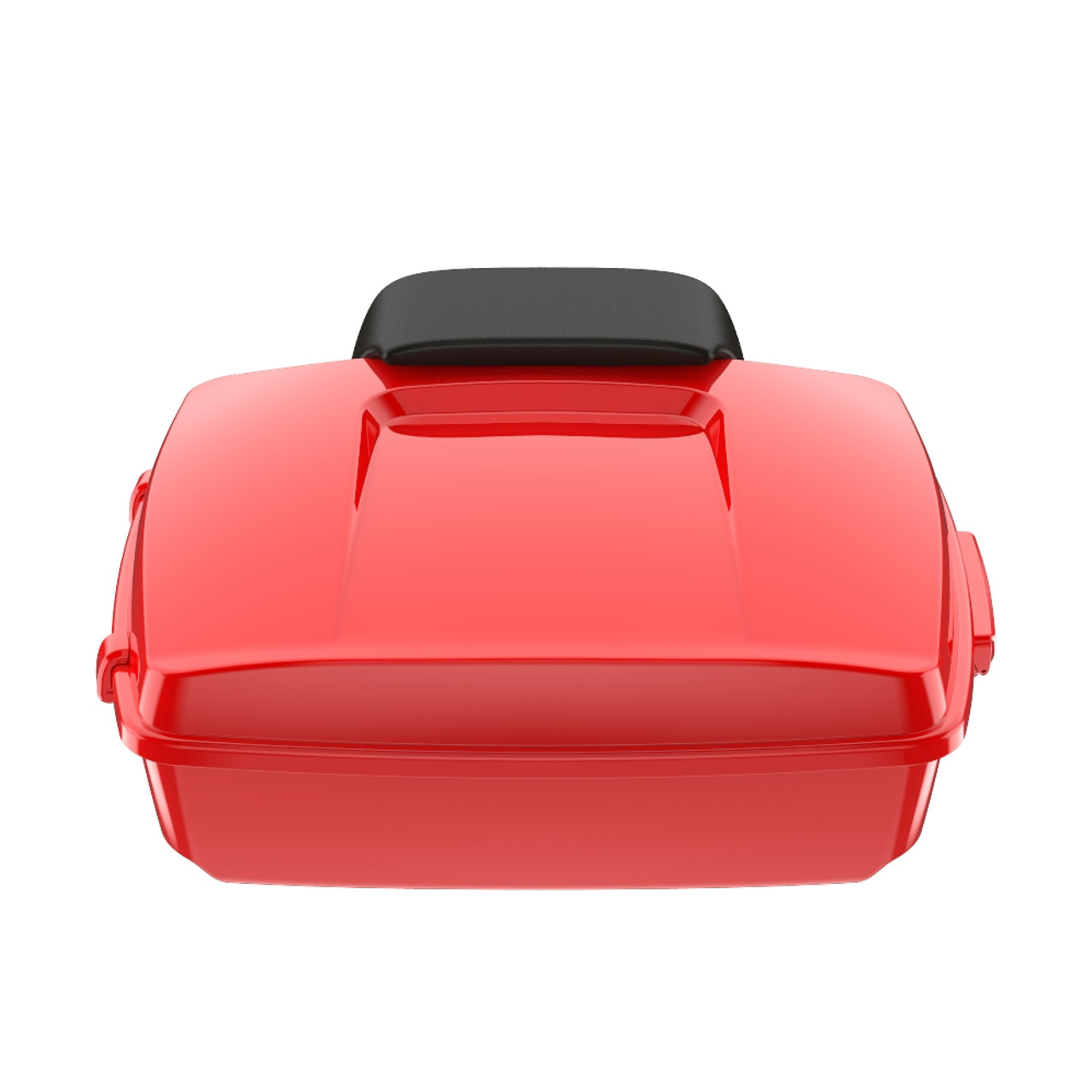 Scarlet Red Chopped Tour Pack Pad Luggage Trunk For '97-'23 Harley Touring
