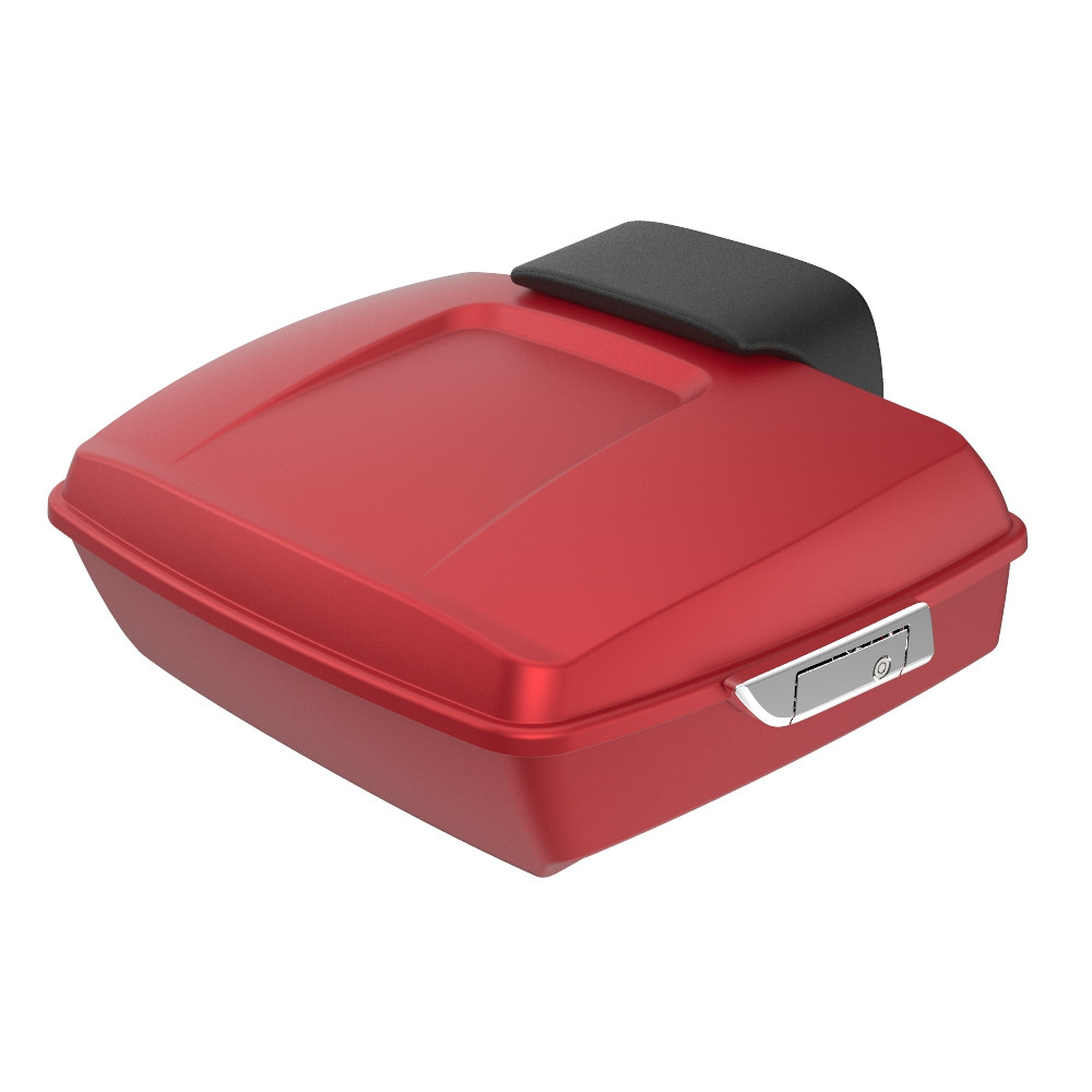 Advanblack Ruby Smoke Chopped Tour Pack Pad Luggage Trunk For '97-'21 Harley Davidson Touring Street Electra Road Glide