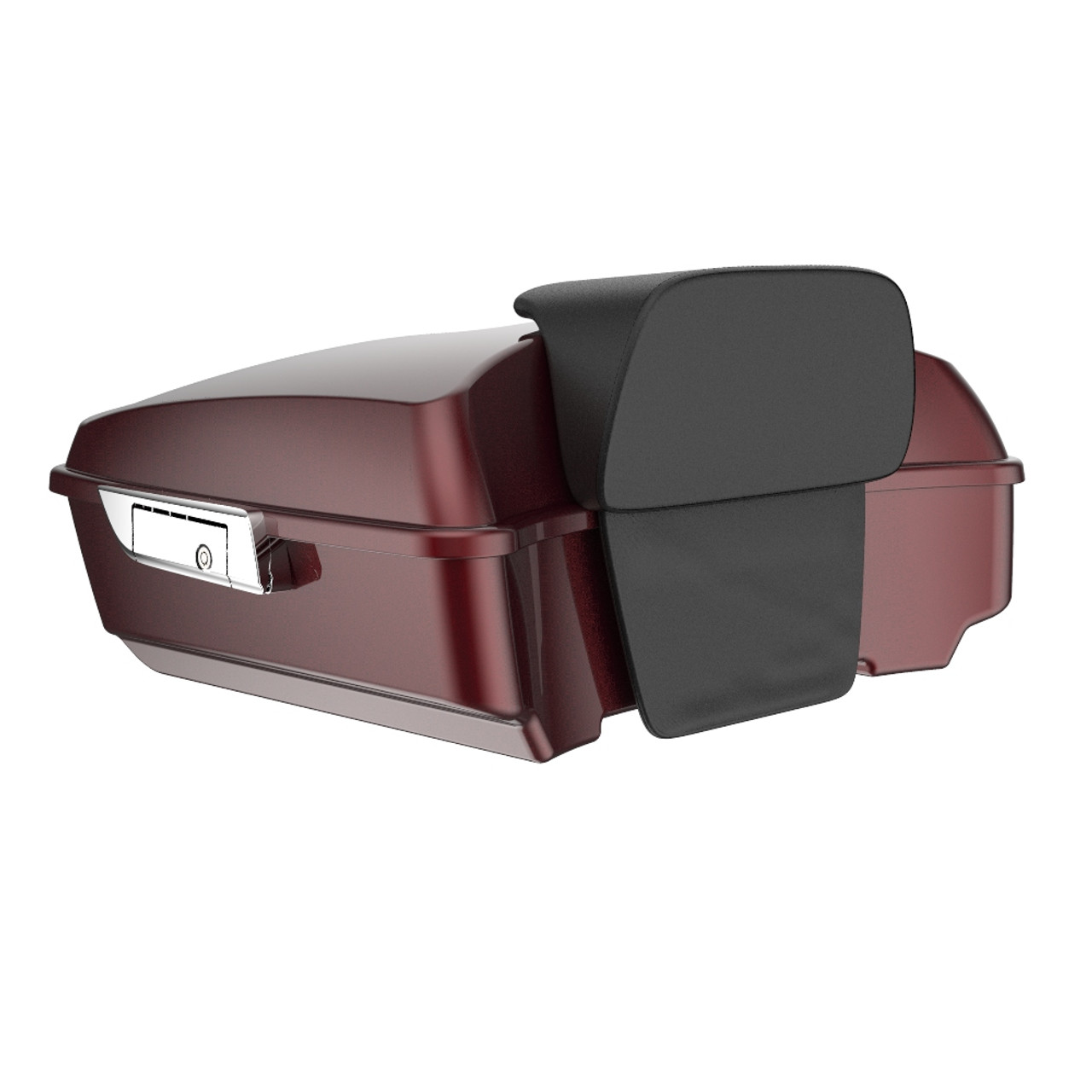 Advanblack Mysterious Red Sunglo Chopped Tour Pack Pad Luggage Trunk For '97-'20 Harley Davidson Touring Street Electra Road Glide