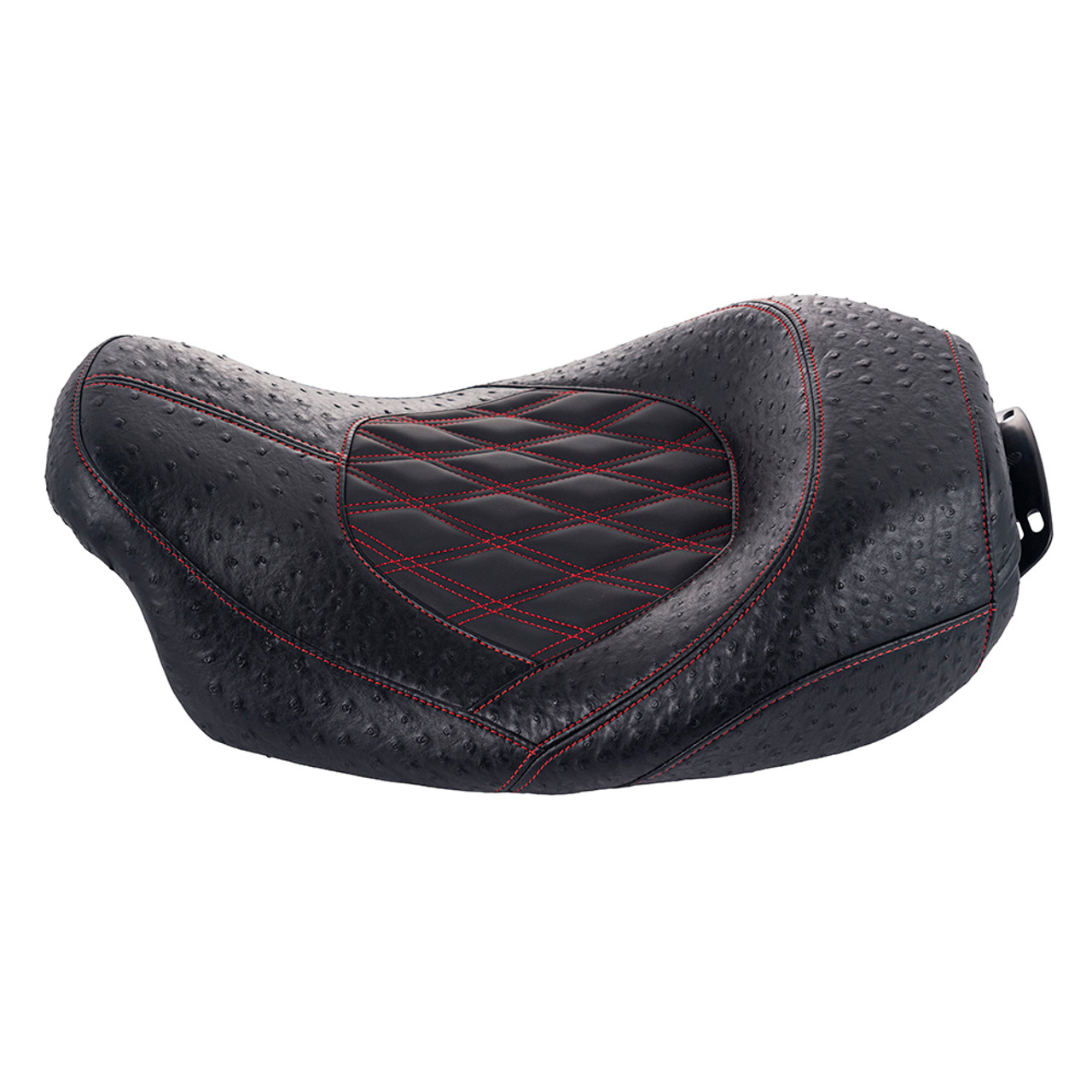 Quest Low Profile Red Stitiching Rider Seat for Harley Touring
