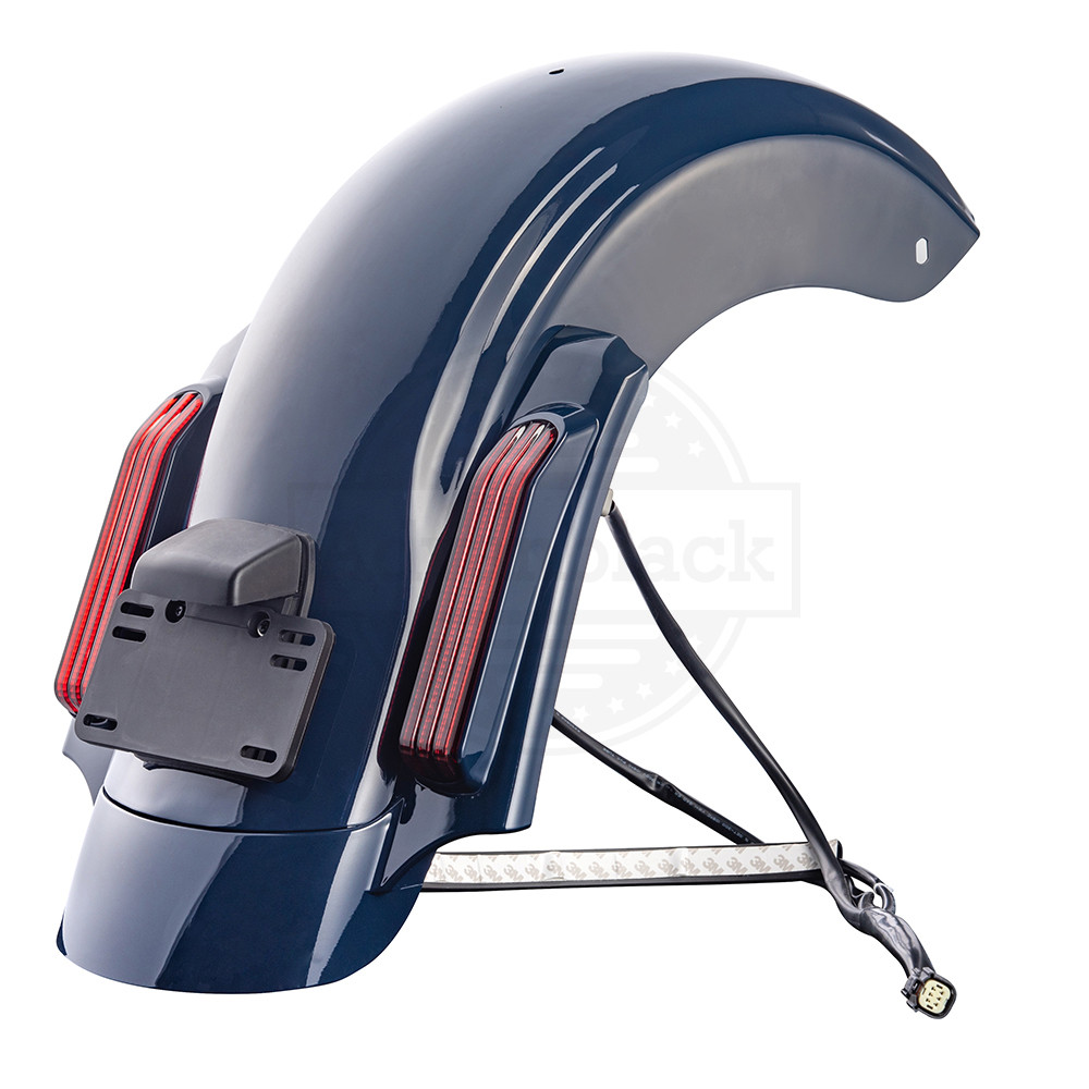 AdvanBlack Billiard Blue CVO Style Rear System Fender For 2018-2019 Harley Davidson Touring Models