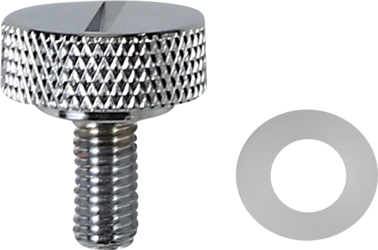 Seat Knob - Chrome - Slotted - 1/4-28
