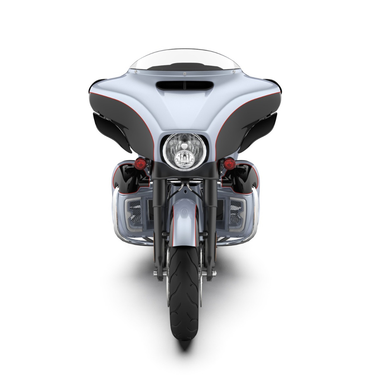 Brilliant Silver and Vivid Black OUTER FAIRING BATWING COWL FOR 2014+ HARLEY TOURING ELECTRA STREET GLIDE/ STREET GLIDE/ ULTRA CLASSIC
