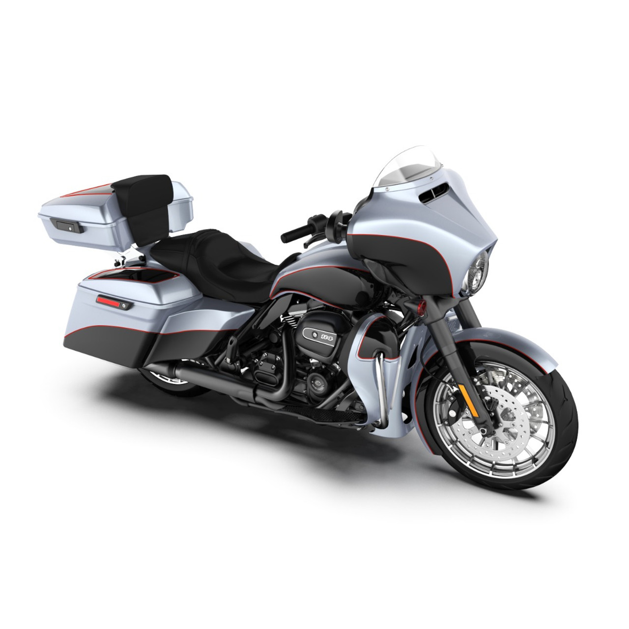 Brilliant Silver and Vivid Black OUTER FAIRING BATWING COWL FOR 2014+ HARLEY TOURING ELECTRA STREET GLIDE/ STREET GLIDE/ ULTRA CLASSIC