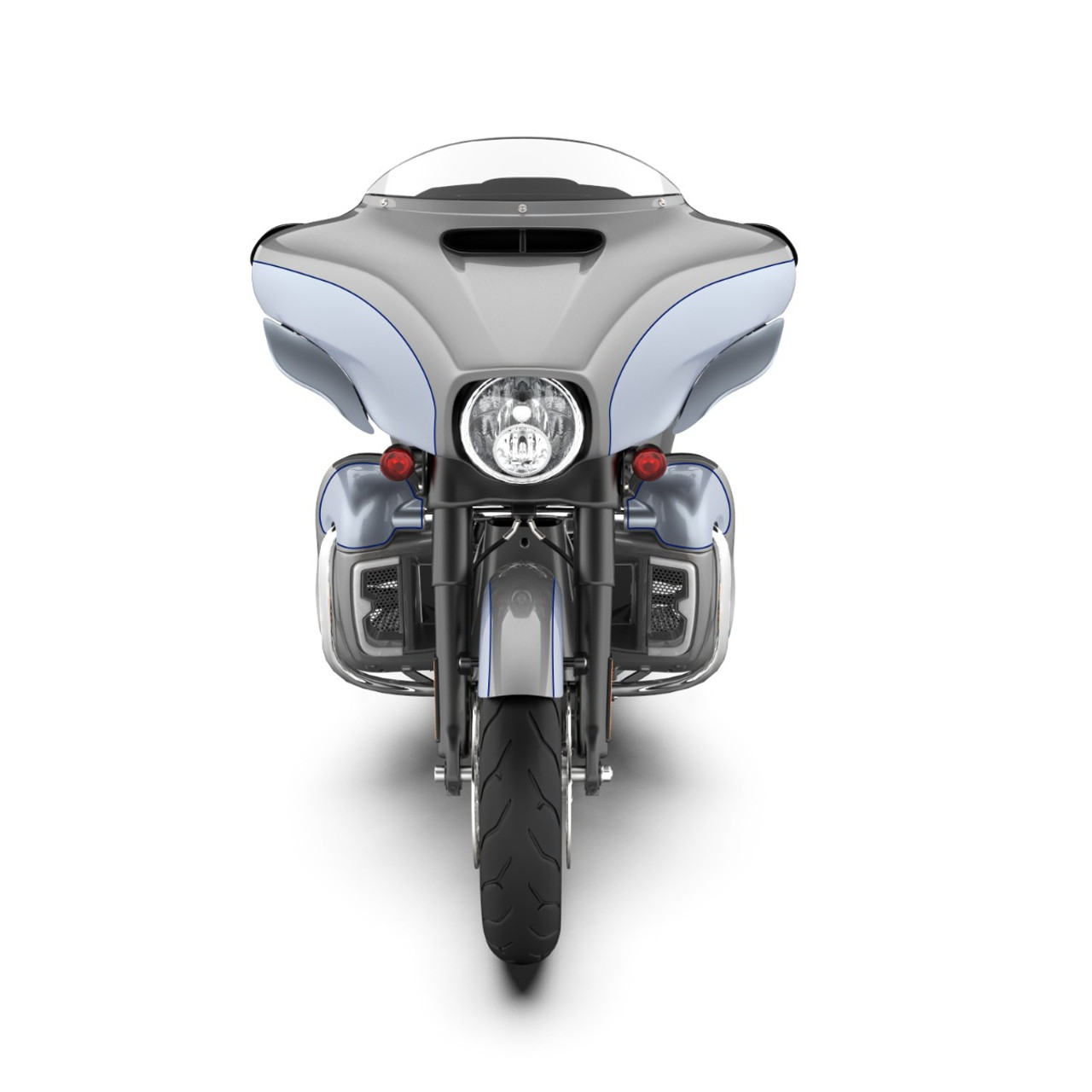 Charcoal Pearl and Brilliant Silver OUTER FAIRING BATWING COWL FOR 2014+ HARLEY TOURING ELECTRA STREET GLIDE/ STREET GLIDE/ ULTRA CLASSIC