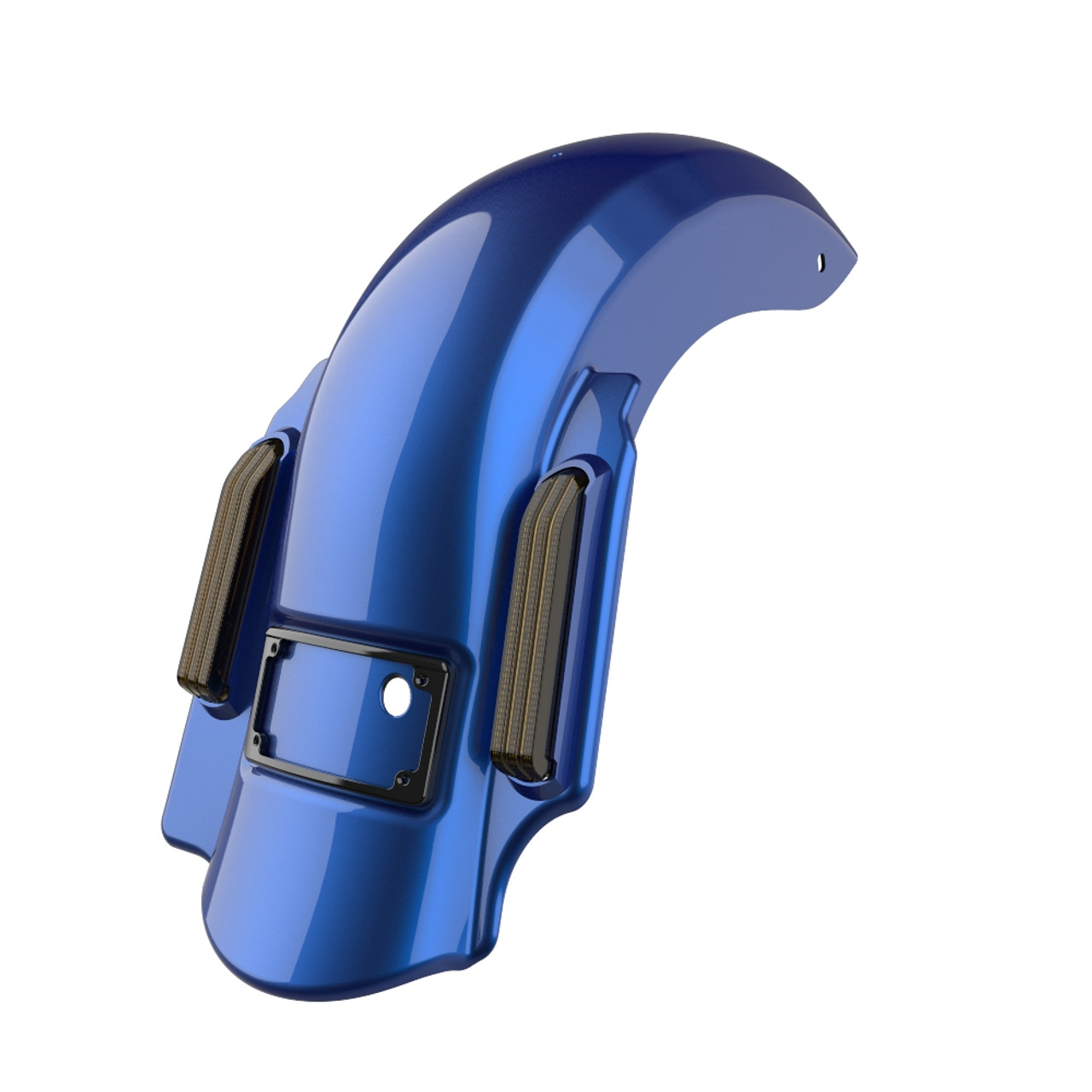 Advanblack Single Cutout Crushed sapphire Dominator Stretched Rear Fender For '09-'13 Harley Davidson Touring Models-Big Blue Pearl