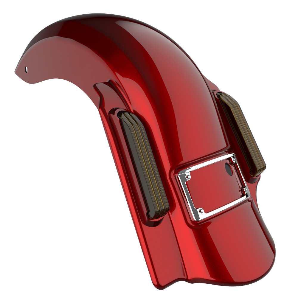 Advanblack Heirloom Red Fade Dominator Stretched Rear Fender For 2014+ Harley Davidson Touring Models