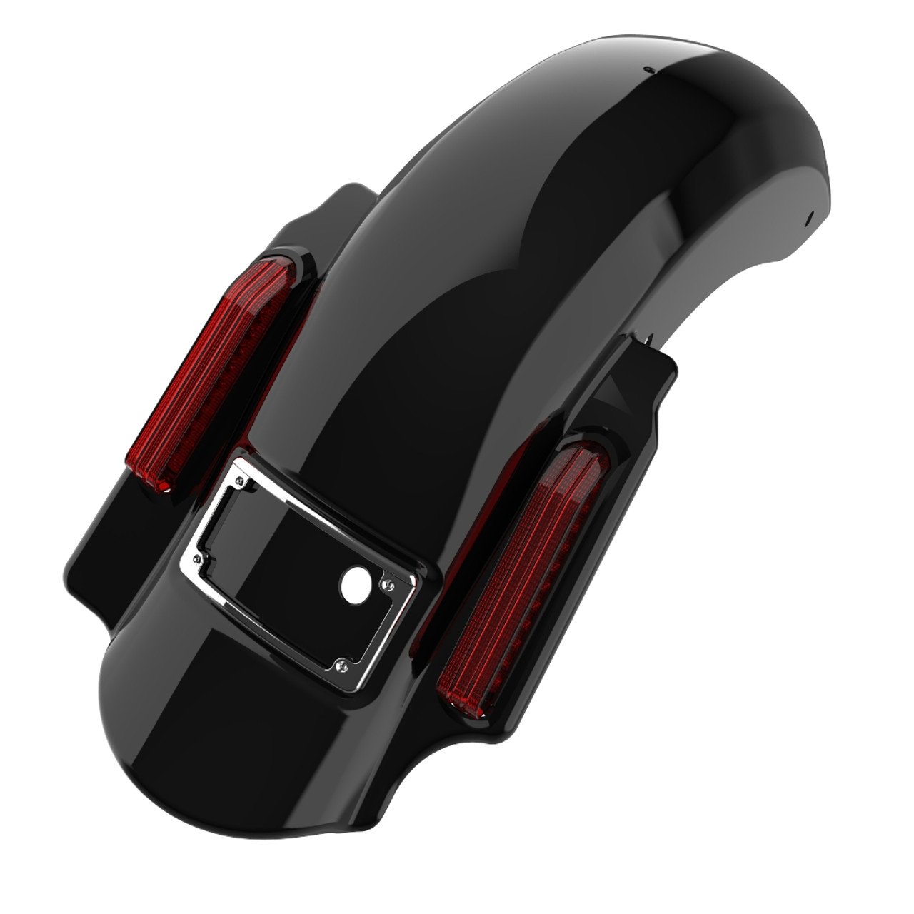 Advanblack Vivid Black Dominator Stretched Rear Fender For 2014+ Harley Davidson Touring Models