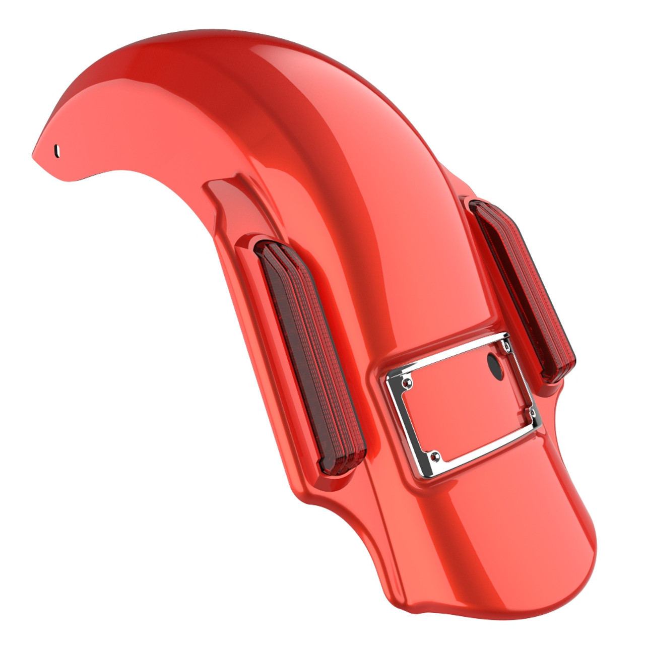 Advanblack Color Matched Dominator Stretched Rear Fender For '09-'13 Harley Davidson Touring Models-Candy Orange