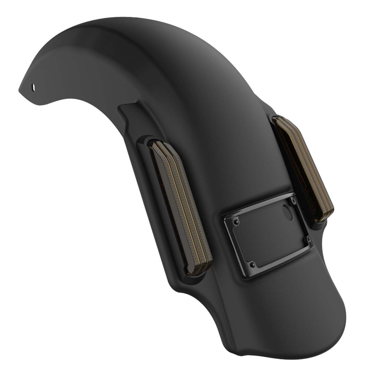 Advanblack Dual Cutout Denim Black Dominator Stretched Rear Fender For '09-'13 Harley Davidson Touring Models