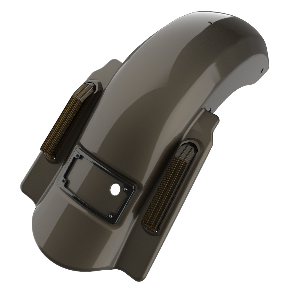 Advanblack No Cutout Bronze Armor Dominator Stretched Rear Fender For 2014+ Harley Davidson Touring Models