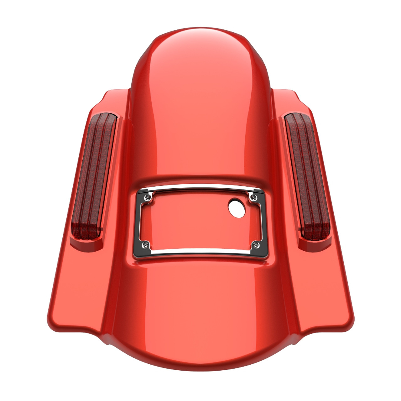 AdvanblackC No Cutout andy Orange Dominator Stretched Rear Fender For 2014+ Harley Davidson Touring Models
