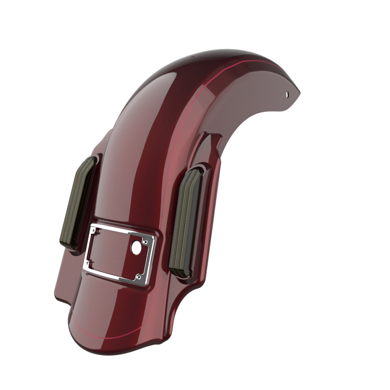 Advanblack  Dominator Stretched Rear Fender For 2014+ Harley Davidson Touring Models-Mysterious Red Sunglo (with Burgundy?