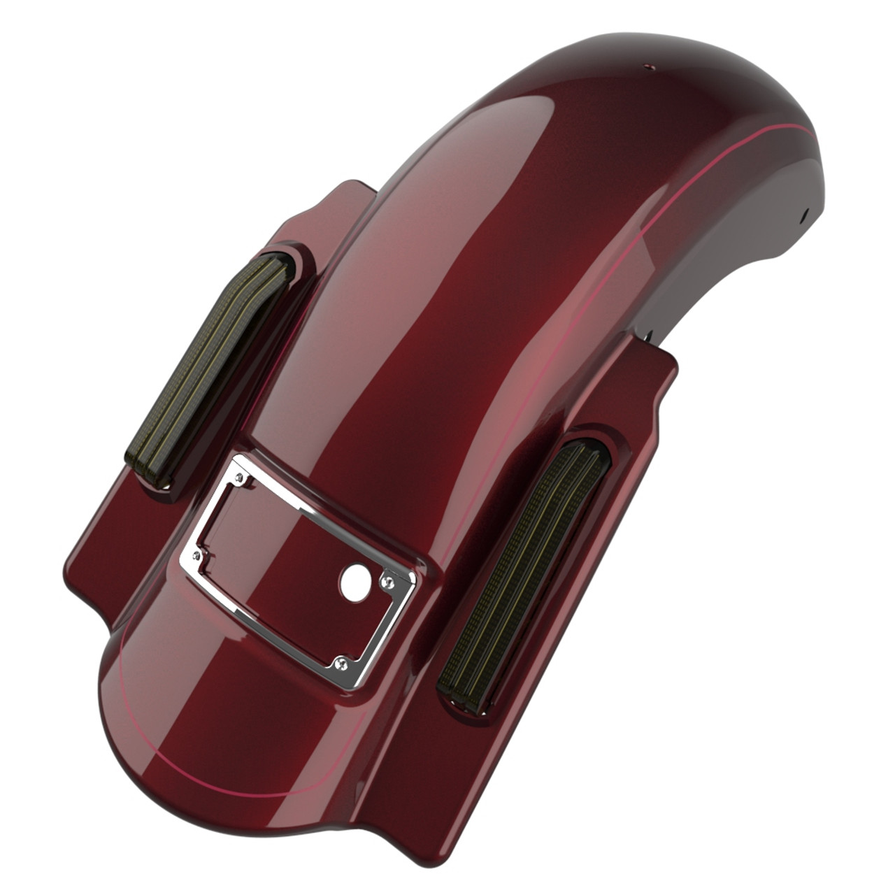 Advanblack  Dominator Stretched Rear Fender For 2014+ Harley Davidson Touring Models-Mysterious Red Sunglo (with Burgundy?