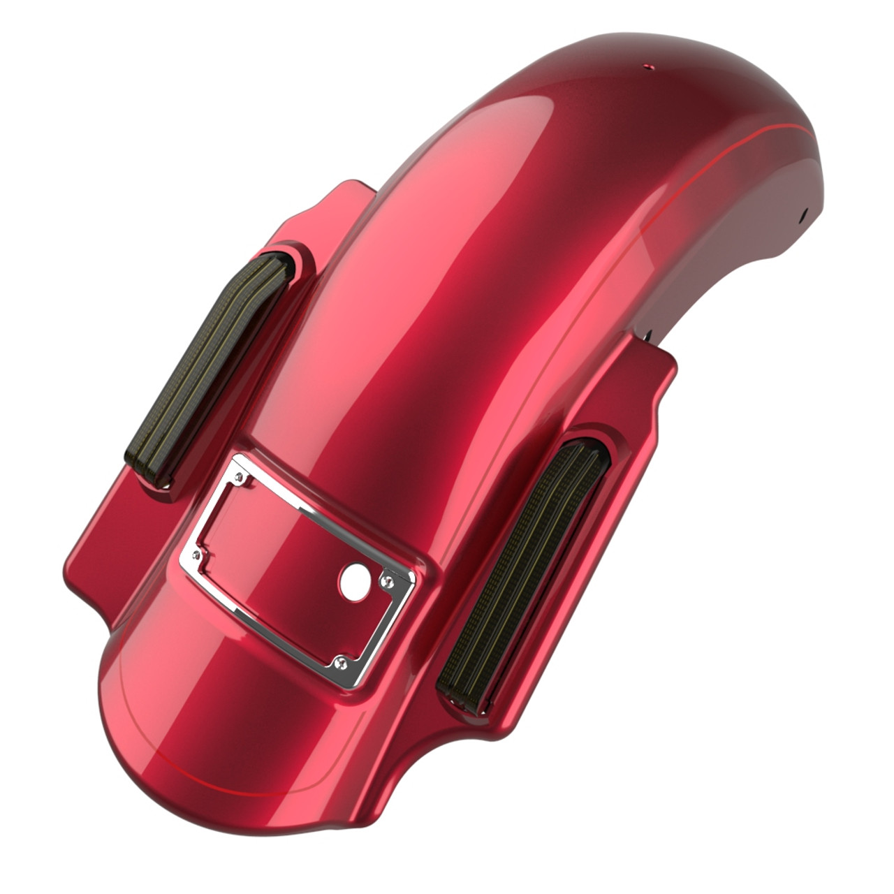 Advanblack  Dominator Stretched Rear Fender For 2014+ Harley Davidson Touring Models-Velocity Red Sunglo (with Burgundy?