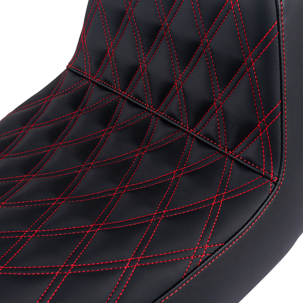 Red Stitching DS Seat For Harley Touring