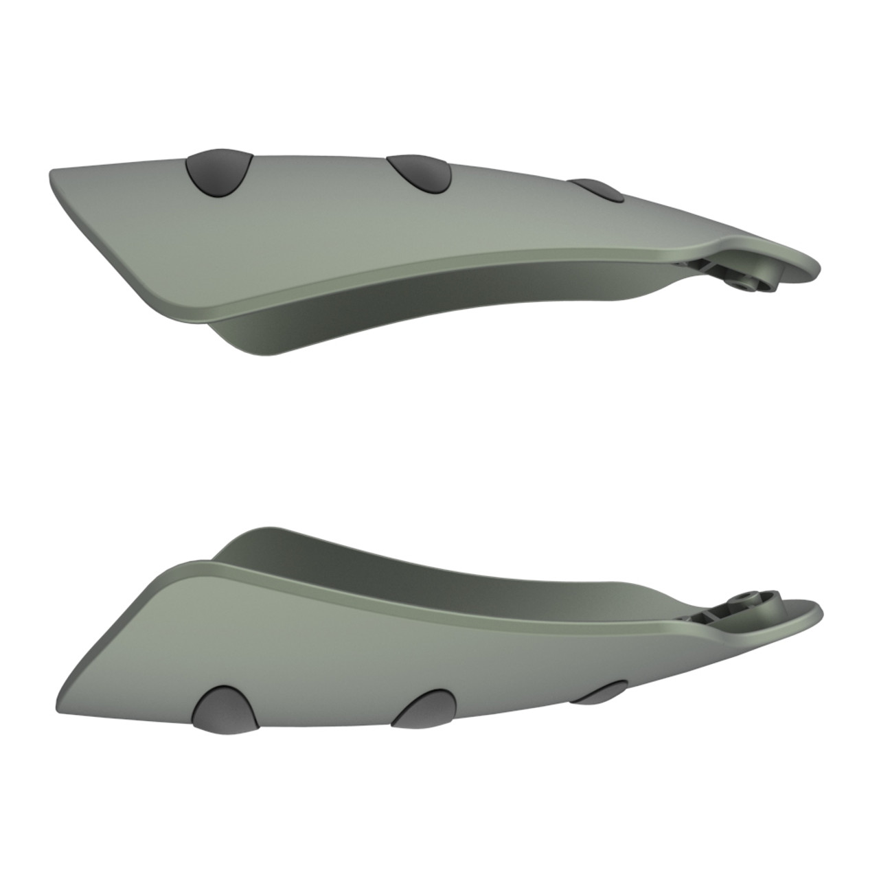Deadwood Green Denim hand guard for Harley Touring & Softails