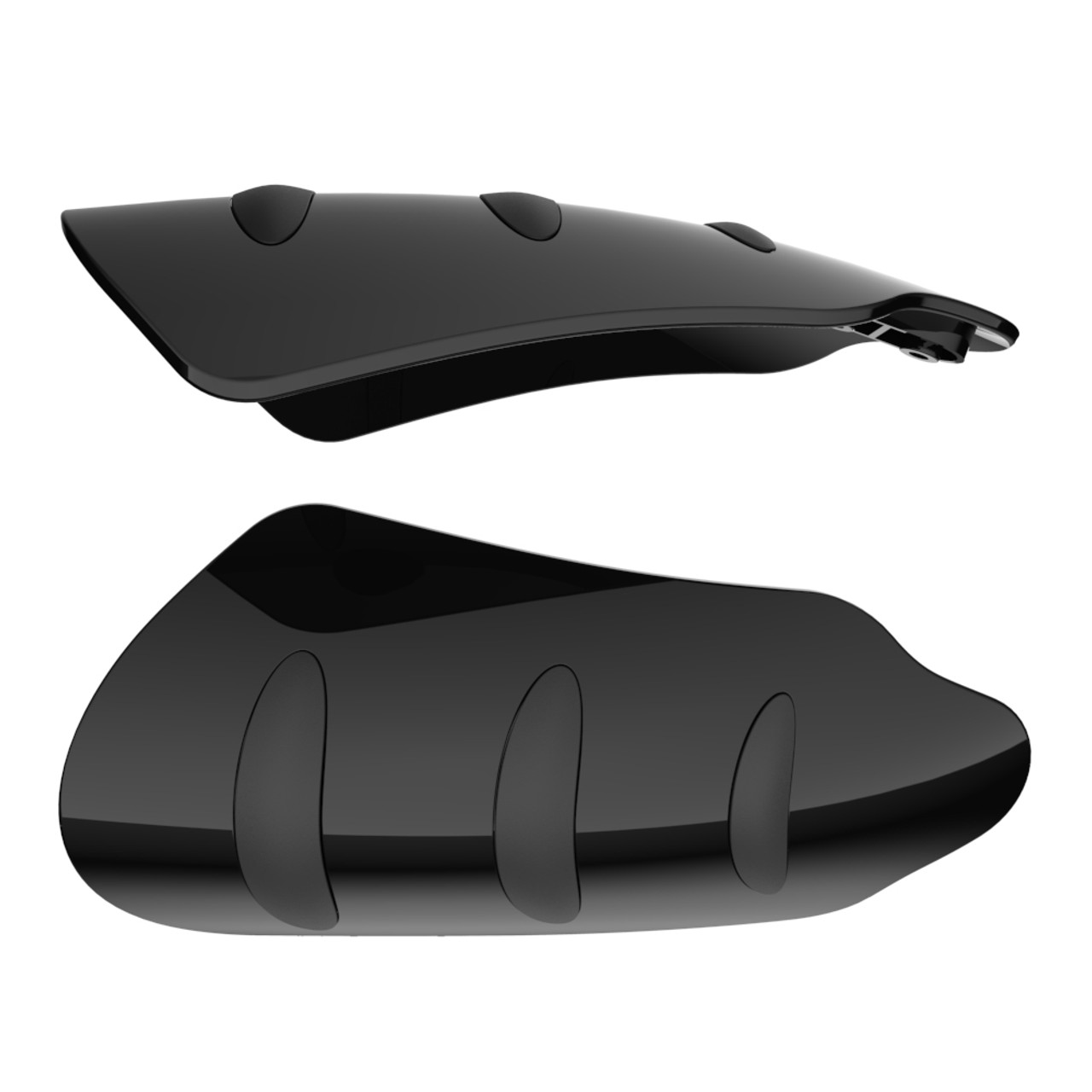 Vivid Black hand guard for Harley Touring & Softails