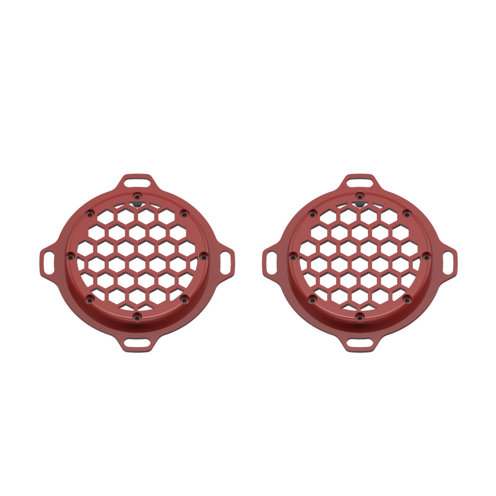 Advanblack x XBS Color Matched HEX Speaker Grills For 2013down Electric Glide / Street Glide Inner Fairing-Red Hot Sunglo