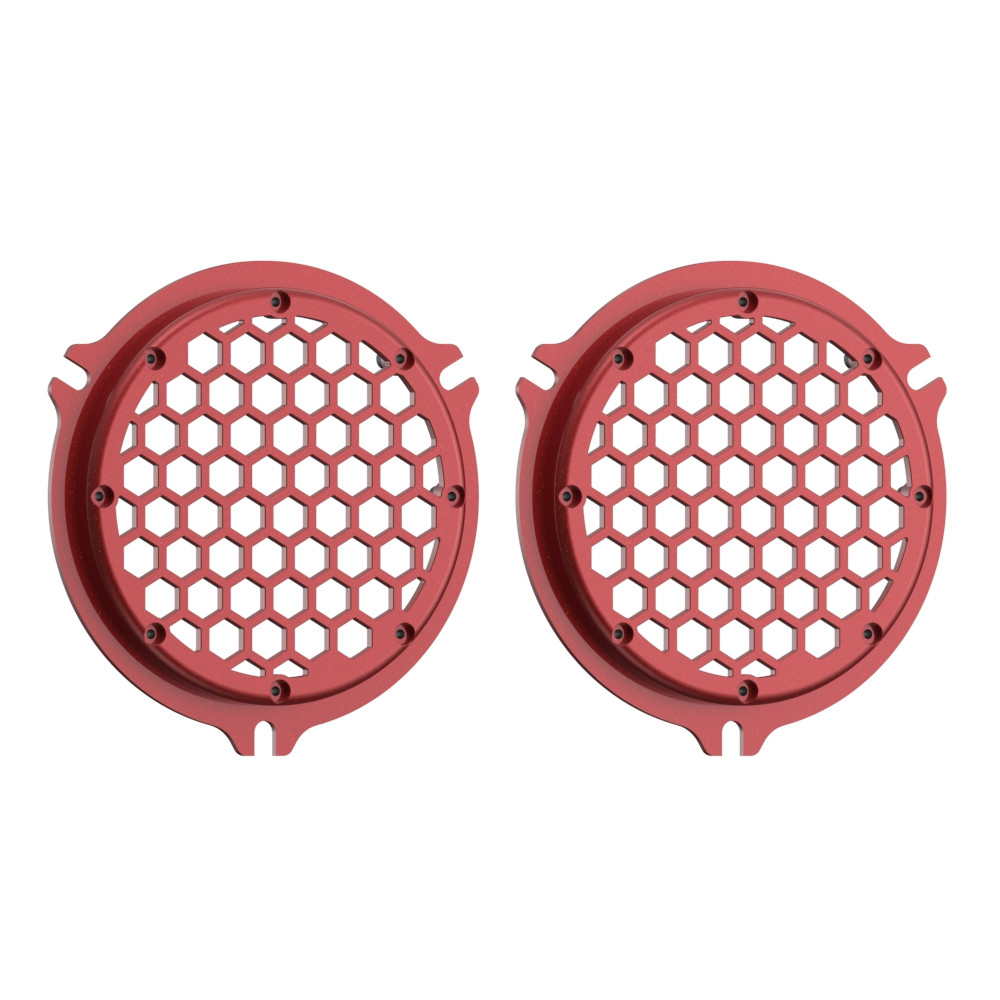 Advanblack x XBS Color Matched HEX Speaker Grills For 2014+ Electric Glide / Street Glide Inner Fairing-Ember Red Sunglo