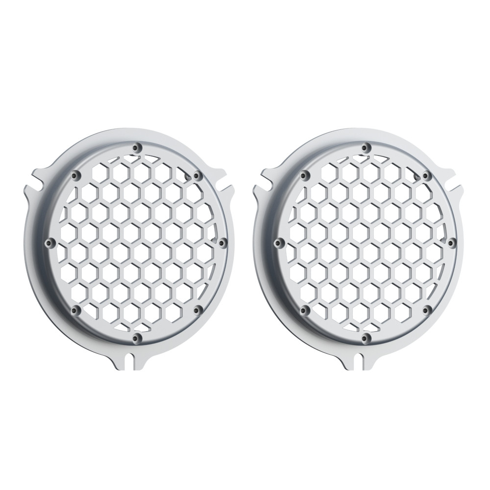 Advanblack x XBS Baracuda Silver HEX Speaker Grills For 2014+ Electric Glide / Street Glide Inner Fairing