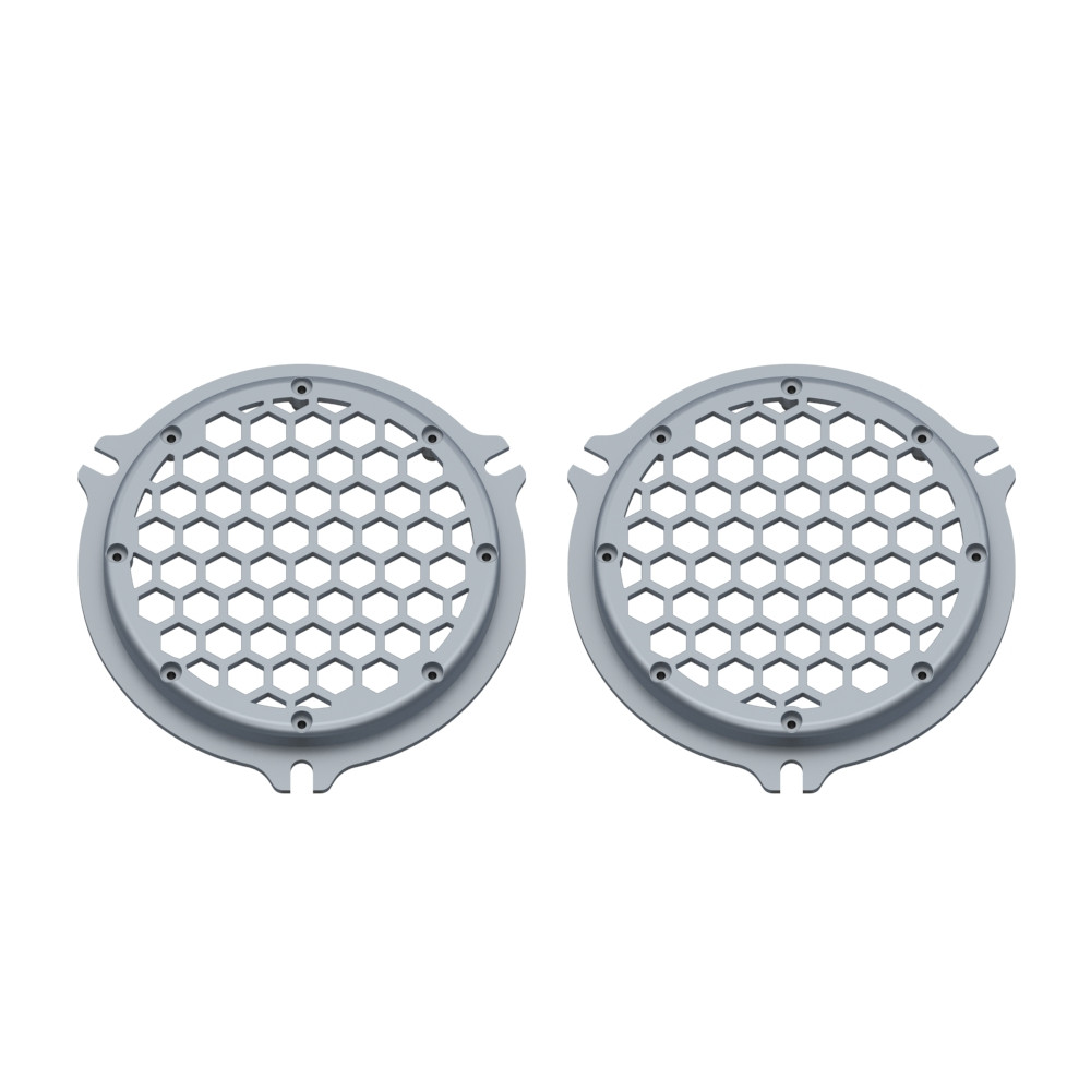 Advanblack x XBS Baracuda Silver Denim HEX Speaker Grills For 2014+ Electric Glide / Street Glide Inner Fairing