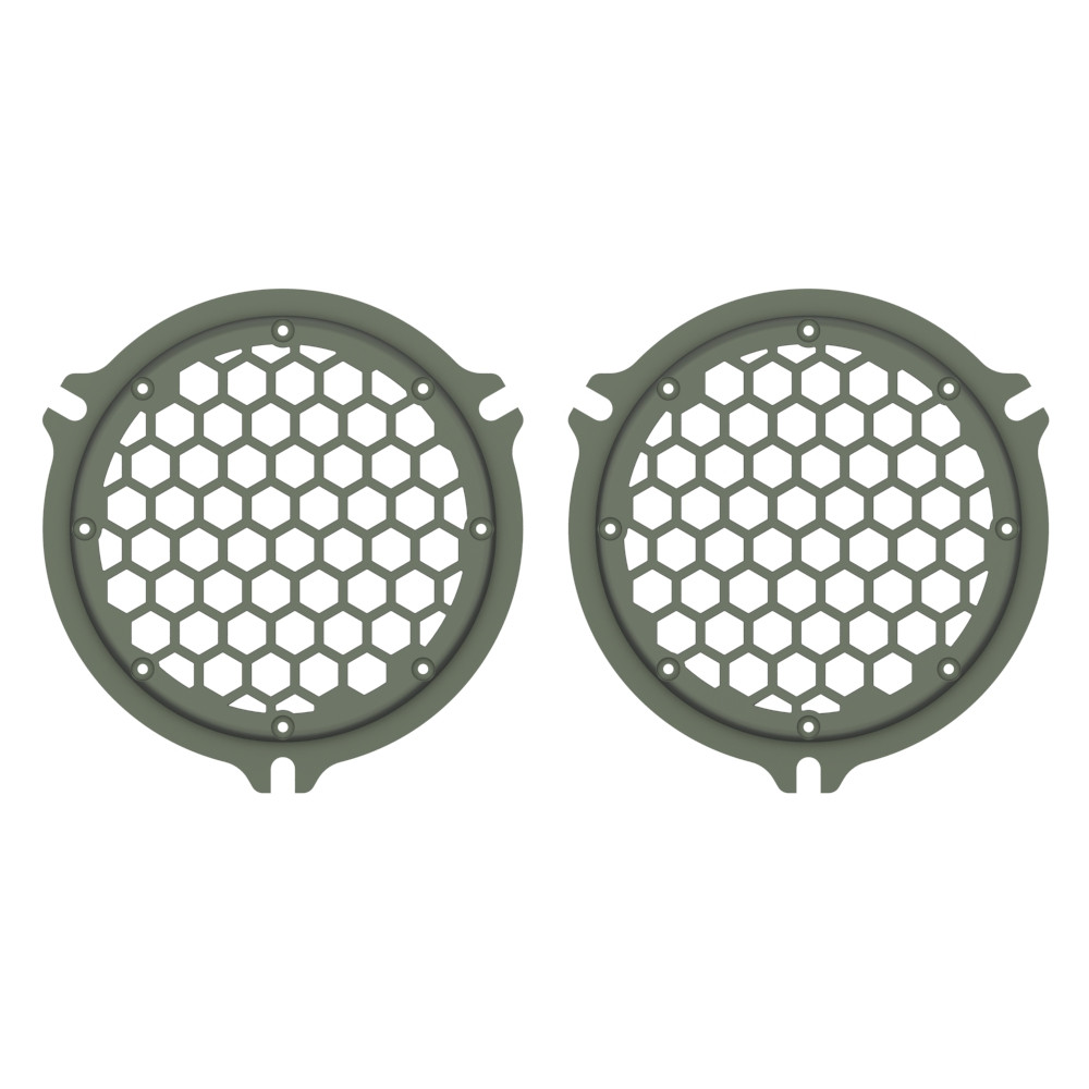 Advanblack x XBS Color Matched HEX Speaker Grills For 2014+ Electric Glide / Street Glide Inner Fairing-Deadwood Green Denim