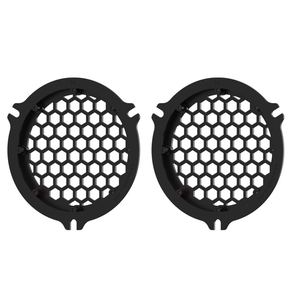 Advanblack x XBS Color Matched HEX Speaker Grills For 2014+ Electric Glide / Street Glide Inner Fairing-Gray Haze