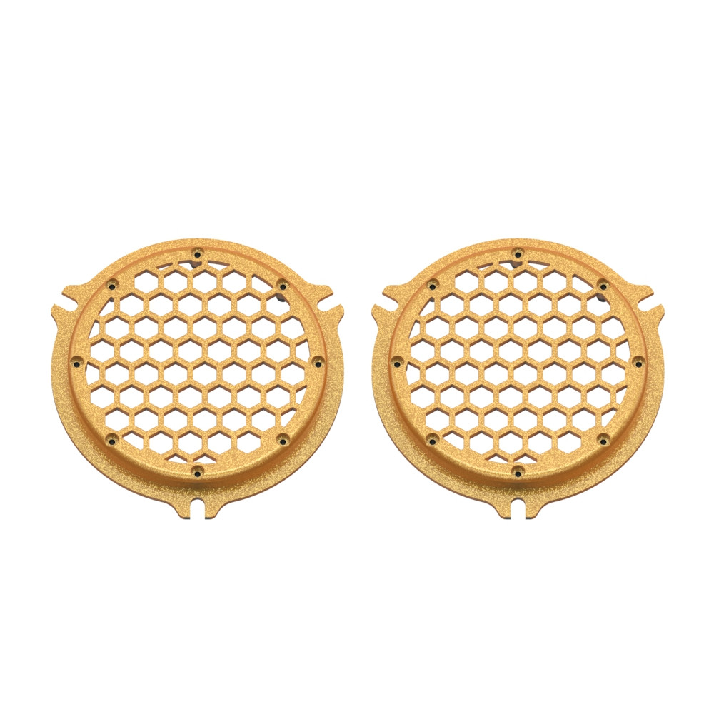 Advanblack x XBS Color Matched HEX Speaker Grills For 2014+ Electric Glide / Street Glide Inner Fairing-Hard Candy Gold Flake