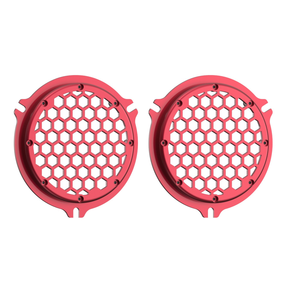 Advanblack x XBS Color Matched HEX Speaker Grills For 2014+ Electric Glide / Street Glide Inner Fairing-Velocity Red Sunglo