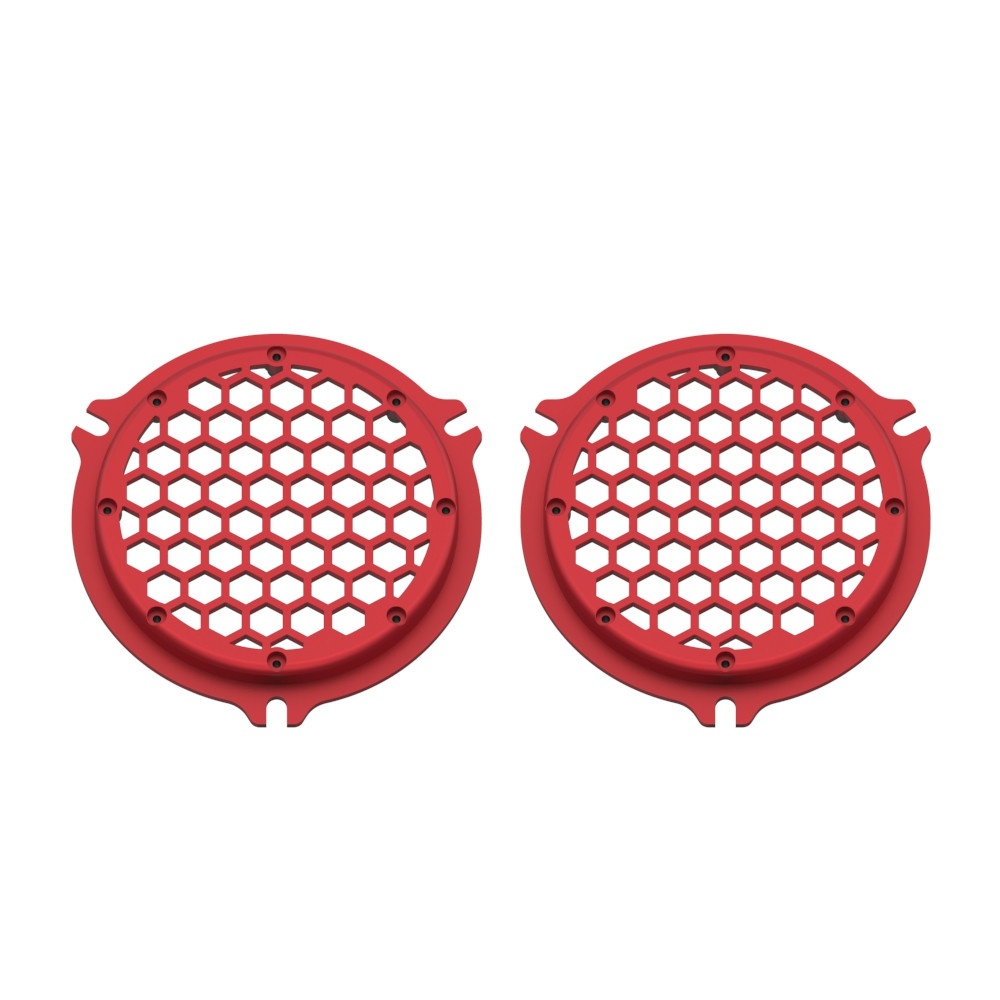 Advanblack x XBS Color Matched HEX Speaker Grills For 2014+ Electric Glide / Street Glide Inner Fairing-Wicked Red Denim