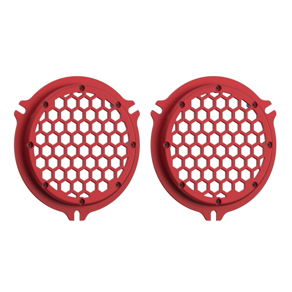 Advanblack x XBS Color Matched HEX Speaker Grills For 2014+ Electric Glide / Street Glide Inner Fairing-Wicked Red Denim