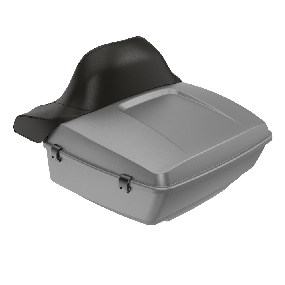 Advanblack Charcoal Denim  King Tour Pack Pad '97-'21 Harley Touring Street Electra Road Glide Without Holes for Rear Speaker and Led Light