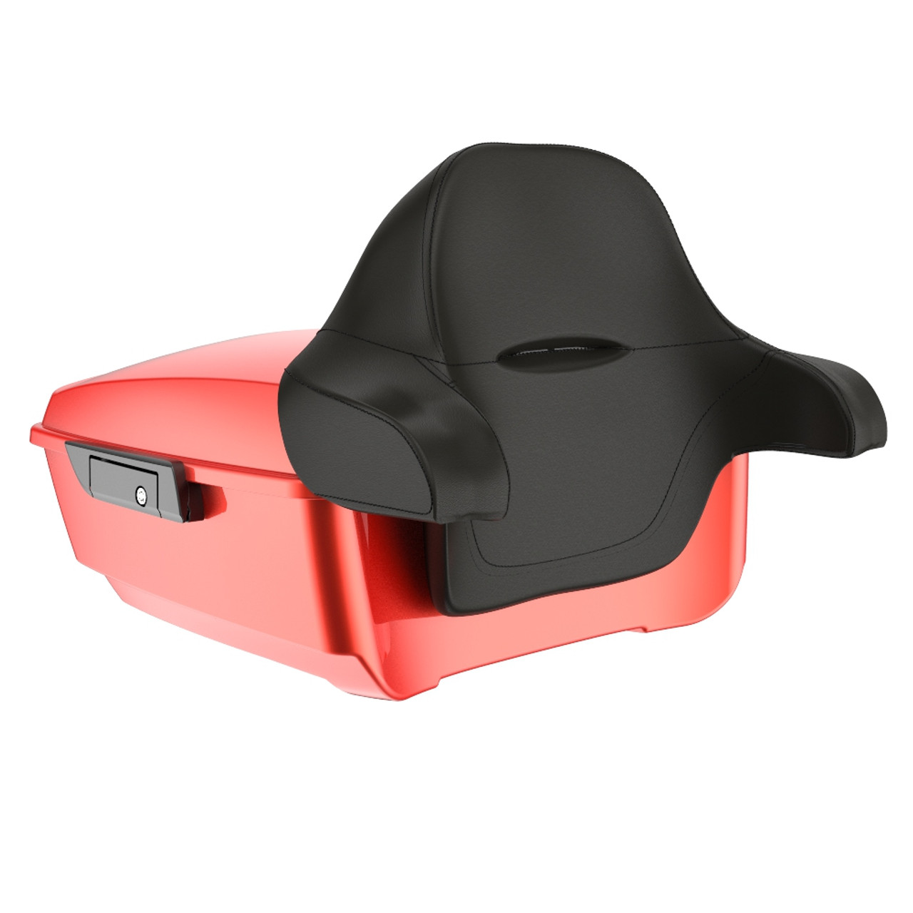Advanblack Candy Orange Rushmore King Tour Pack Pad Luggage Trunk For '97-'21 Harley Touring Street Electra Road Glide