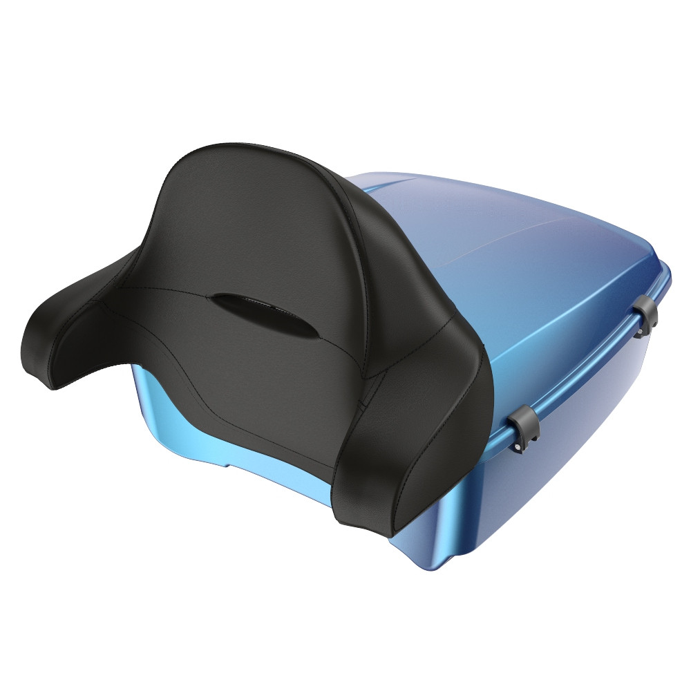 Advanblack Daytona Blue King Tour Pack Pad Luggage Trunk For '97-'21 Harley Touring Without Holes for Rear Speaker and Led Light