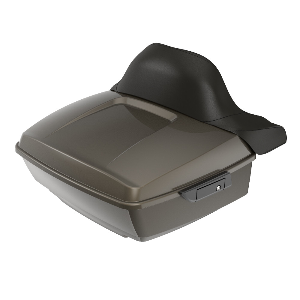 Dark Alloy RUSHMORE KING TOUR PACK PAD Black Latch FOR '97-'22 HARLEY TOURING / SOFTAIL