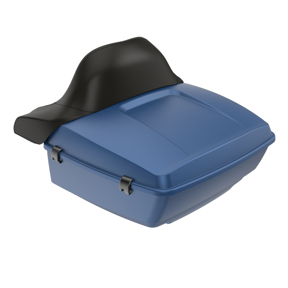 Advanblack Legend Blue Denim Rushmore King Tour Pack Pad Luggage Trunk For '97-'21 Harley Davidson Touring