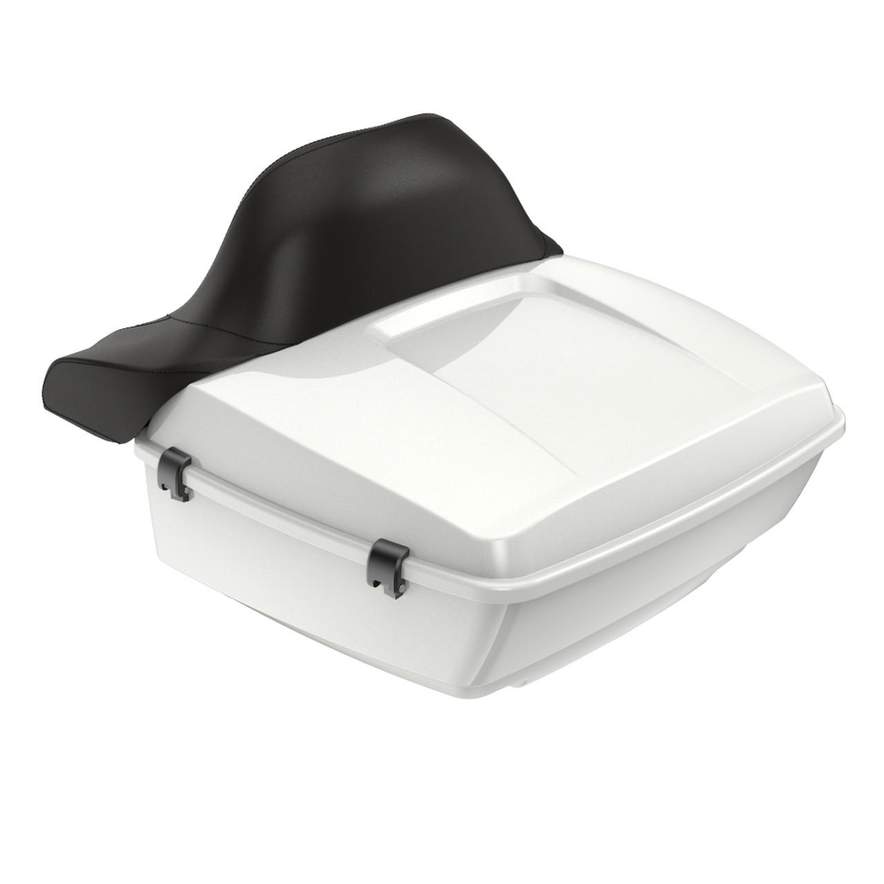 Advanblack Stone Washed White Pearl King Tour Pack Pad Trunk Luggage For '97-'21 Harley Touring