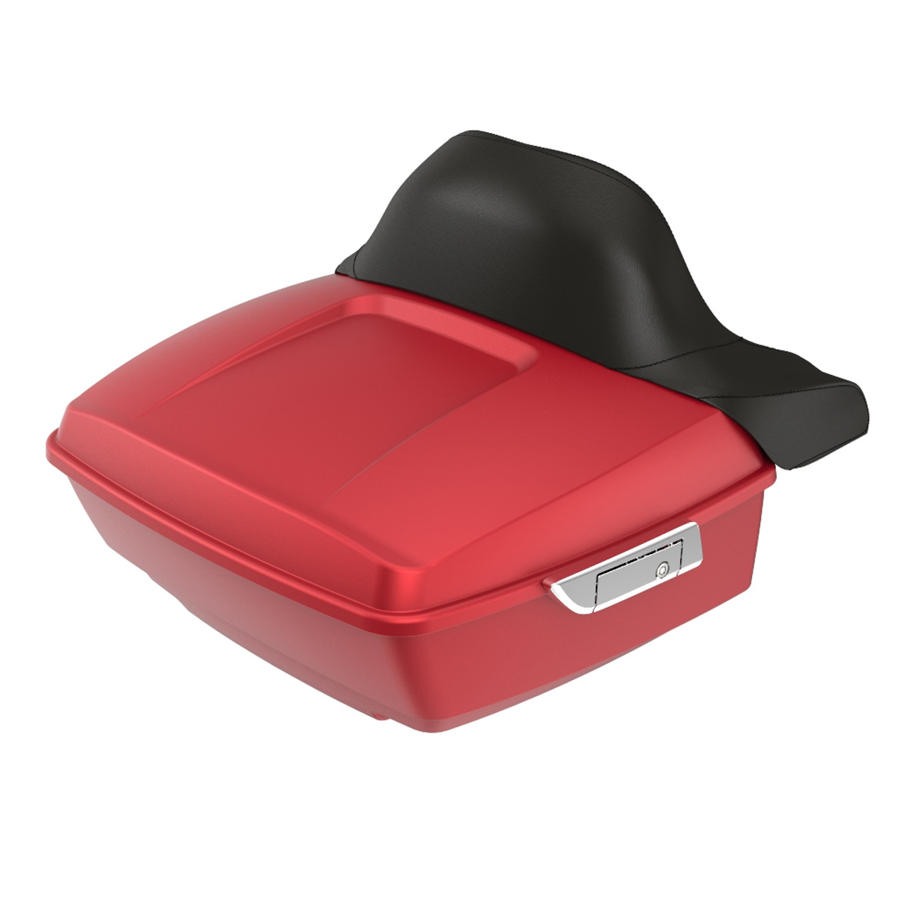 Advanblack King Tour Pack Pak Luggage Trunk Pad Wicked Red Denim For '97-'21 Harley Touring Street Electra Road Glide