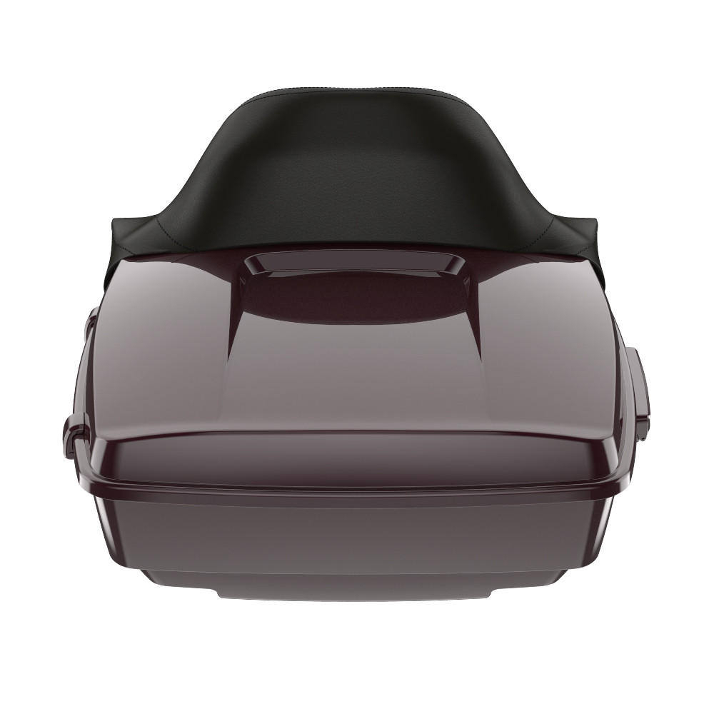 Black Cherry King Tour Pack Pad Luggage Trunk For '97-'23 Harley Touring