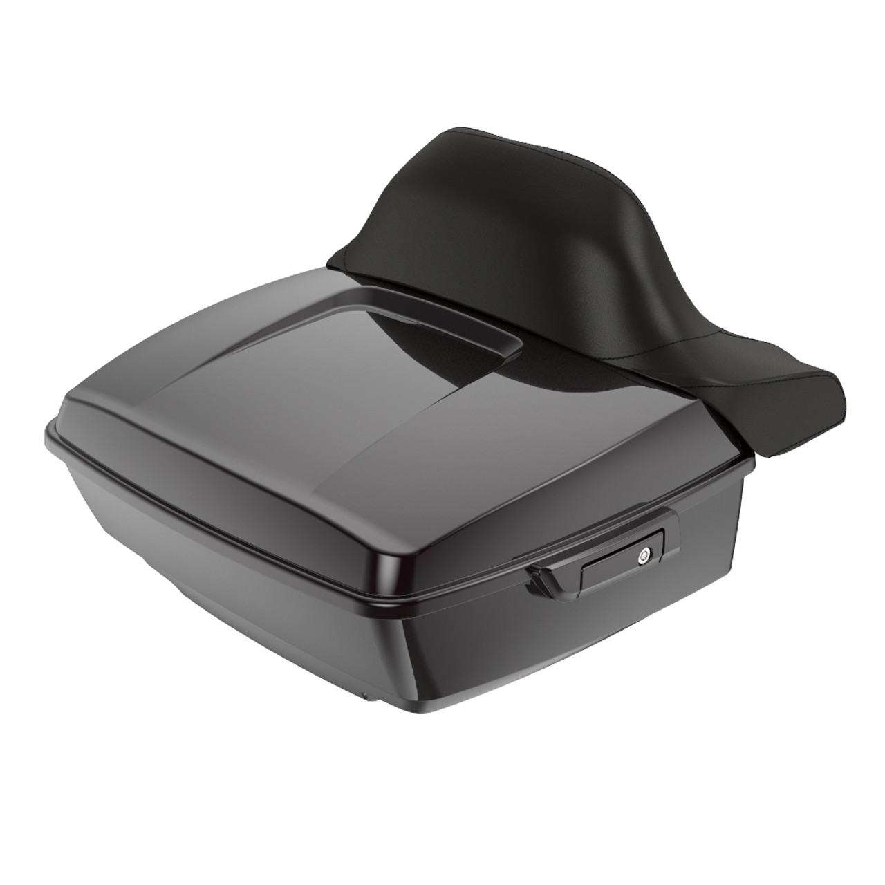 Blackened Cayenne King Tour Pack Pad Luggage Trunk For '97-'23 Harley Touring
