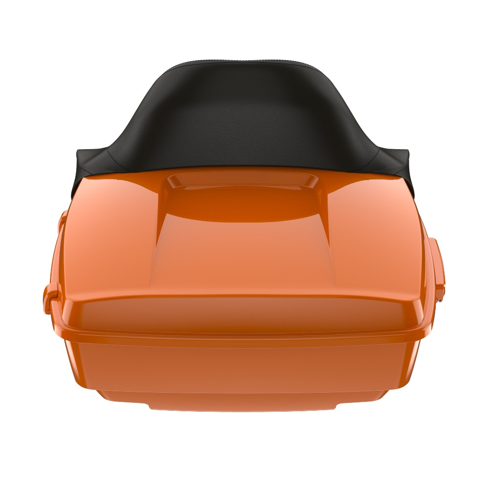 Baja Orange King Tour Pack Pad Luggage Trunk For '97-'23 Harley Touring