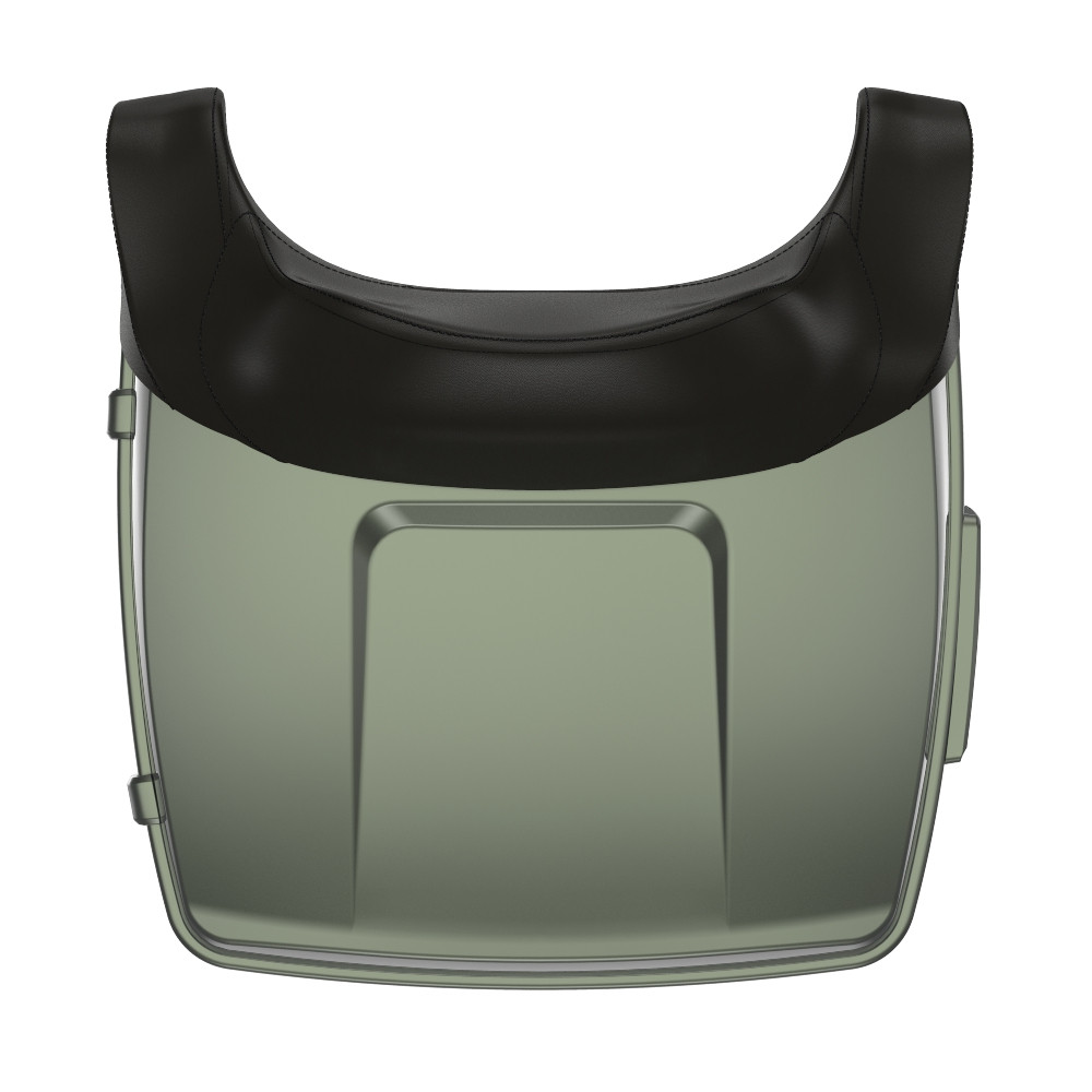 Deadwood Green Glossy King Tour Pack Pad Luggage Trunk For '97-'23 Harley Touring