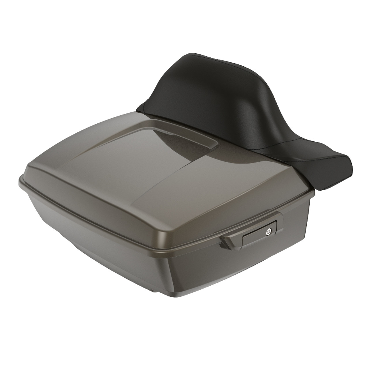 River Rock Gray King Tour Pack Pad Luggage Trunk For '97-'23 Harley Touring