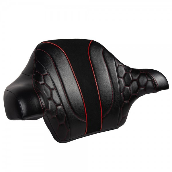 Cobra Wrap Around Backrest Pad With Red Custom Stitching for 2014-later Harley Touring King Tour Pak