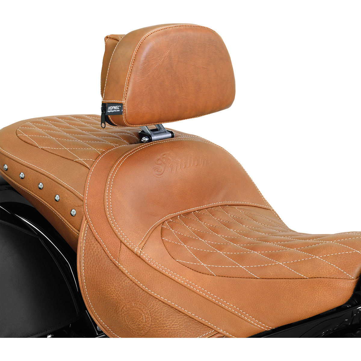 Show Chrome #30-209 - Saddle Backrest - Brown - Indian