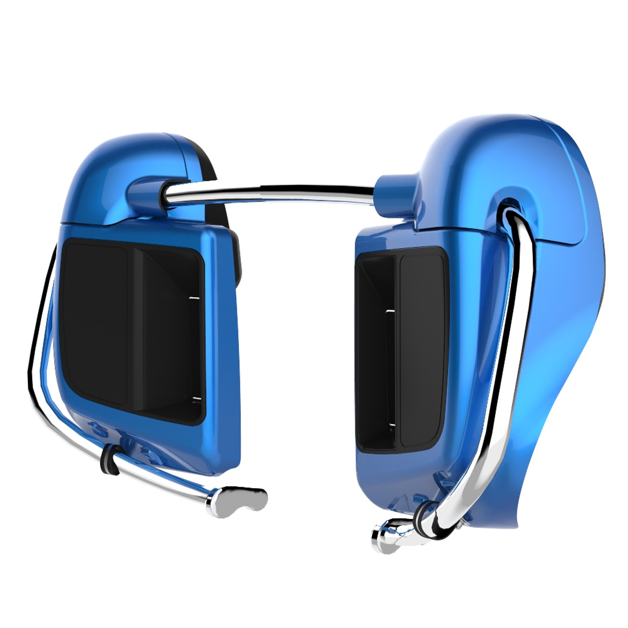 Advanblack Electric Blue Rushmore Lower Vented Fairings for 2014+ Harley Davidson Touring